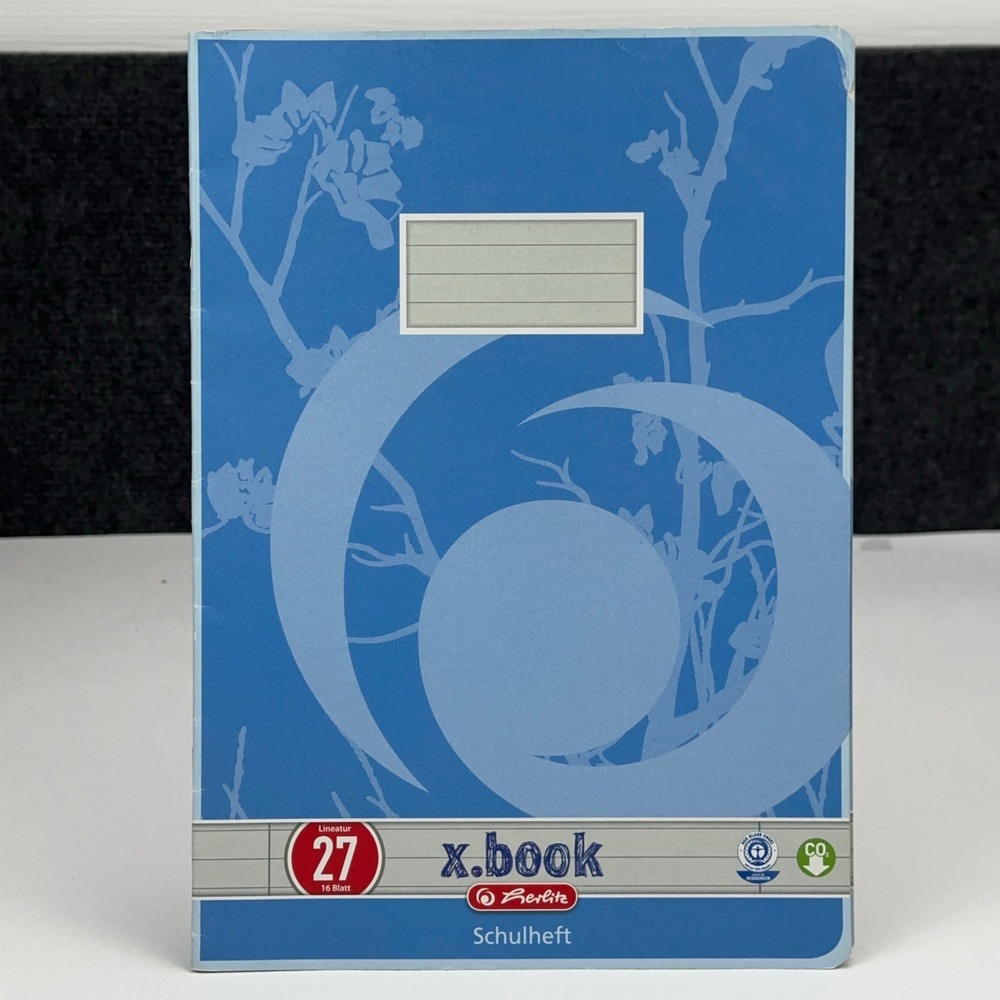 Herlitz x.book Schulheft A4 Notebook Set of 3 Lineatur 27 Blue Recycled Paper